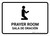 Prayer Room White Bilingual Spanish Landscape - Wall Sign