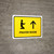 Prayer Room With Up Arrow Yellow Landscape - Wall Sign