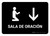 Prayer Room With Down Arrow Black Spanish Landscape - Wall Sign