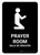 Prayer Room Black Bilingual Spanish Portrait - Wall Sign