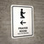 Prayer Room With Left Arrow White Bilingual Spanish Portrait - Wall Sign