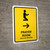 Prayer Room With Right Arrow Yellow Bilingual Portrait - Wall Sign
