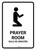 Prayer Room White Bilingual Spanish Portrait - Wall Sign