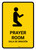 Prayer Room Yellow Bilingual Portrait - Wall Sign