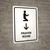 Prayer Room With Down Arrow White Portrait - Wall Sign