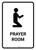 Prayer Room White Portrait - Wall Sign