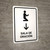 Prayer Room With Down Arrow White Spanish Portrait - Wall Sign