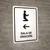 Prayer Room With Left Arrow White Spanish Portrait - Wall Sign
