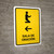 Prayer Room With Left Arrow Yellow Spanish Portrait - Wall Sign