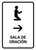 Prayer Room With Right Arrow White Spanish Portrait - Wall Sign