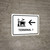 Terminal 1 With Left Arrow White Landscape - Wall Sign