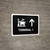 Terminal 1 With Up Arrow Black Landscape - Wall Sign