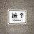 Terminal 1 With Up Arrow White Spanish Landscape - Wall Sign
