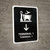 Terminal 1 With Down Arrow Black Bilingual Spanish Portrait - Wall Sign
