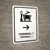 Terminal 1 With Right Arrow White Bilingual Spanish Portrait - Wall Sign