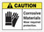 Caution: Corrosive Materials ANSI - Wall Sign