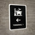 Terminal 1 With Left Arrow Black Portrait - Wall Sign