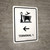 Terminal 1 With Left Arrow White Portrait - Wall Sign