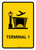 Terminal 1 Yellow Portrait - Wall Sign