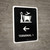 Terminal 1 With Left Arrow Black Spanish Portrait - Wall Sign