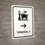 Terminal 1 With Right Arrow White Spanish Portrait - Wall Sign