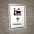Terminal 1 With Up Arrow White Spanish Portrait - Wall Sign