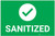 Sanitize with Icon Landscape - Label
