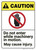Caution: Do Not Enter While Machinery In Motion ANSI Vertical - Wall Sign