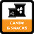Candy & Snacks Square - Floor Sign