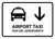 Airport Taxi With Down Arrow White Bilingual Spanish Landscape - Wall Sign