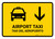 Airport Taxi With Down Arrow Yellow Bilingual Landscape - Wall Sign