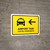 Airport Taxi With Left Arrow Yellow Bilingual Spanish Landscape - Wall Sign