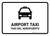 Airport Taxi White Bilingual Spanish Landscape - Wall Sign