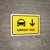 Airport Taxi With Down Arrow Yellow Landscape - Wall Sign