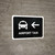 Airport Taxi With Left Arrow Black Landscape - Wall Sign
