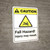 Caution: Fall Hazard Injury May Result ANSI - Wall Sign
