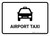 Airport Taxi White Landscape - Wall Sign