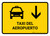 Airport Taxi With Down Arrow Yellow Spanish Landscape - Wall Sign