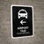 Airport Taxi With Left Arrow Black Bilingual Spanish Portrait - Wall Sign