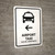 Airport Taxi With Left Arrow White Bilingual Spanish Portrait - Wall Sign