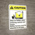 Caution: Grain Bin Safety Stay On ladder ANSI - Wall Sign