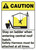 Caution: Grain Bin Safety Stay On ladder ANSI - Wall Sign