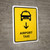 Airport Taxi With Down Arrow Yellow Portrait - Wall Sign
