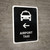 Airport Taxi With Left Arrow Black Portrait - Wall Sign