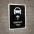 Airport Taxi With Up Arrow Black Portrait - Wall Sign