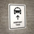 Airport Taxi With Up Arrow White Portrait - Wall Sign