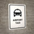Airport Taxi White Portrait - Wall Sign