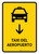 Airport Taxi With Down Arrow Yellow Spanish Portrait - Wall Sign