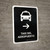 Airport Taxi With Right Arrow Black Spanish Portrait - Wall Sign
