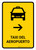Airport Taxi With Right Arrow Yellow Spanish Portrait - Wall Sign